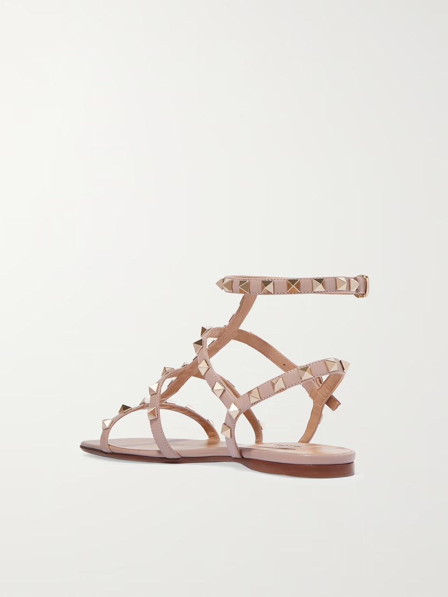 Rockstud leather sandals