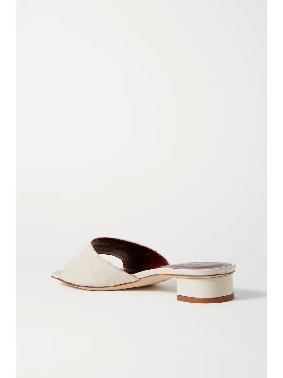 Simone croc-effect leather mules