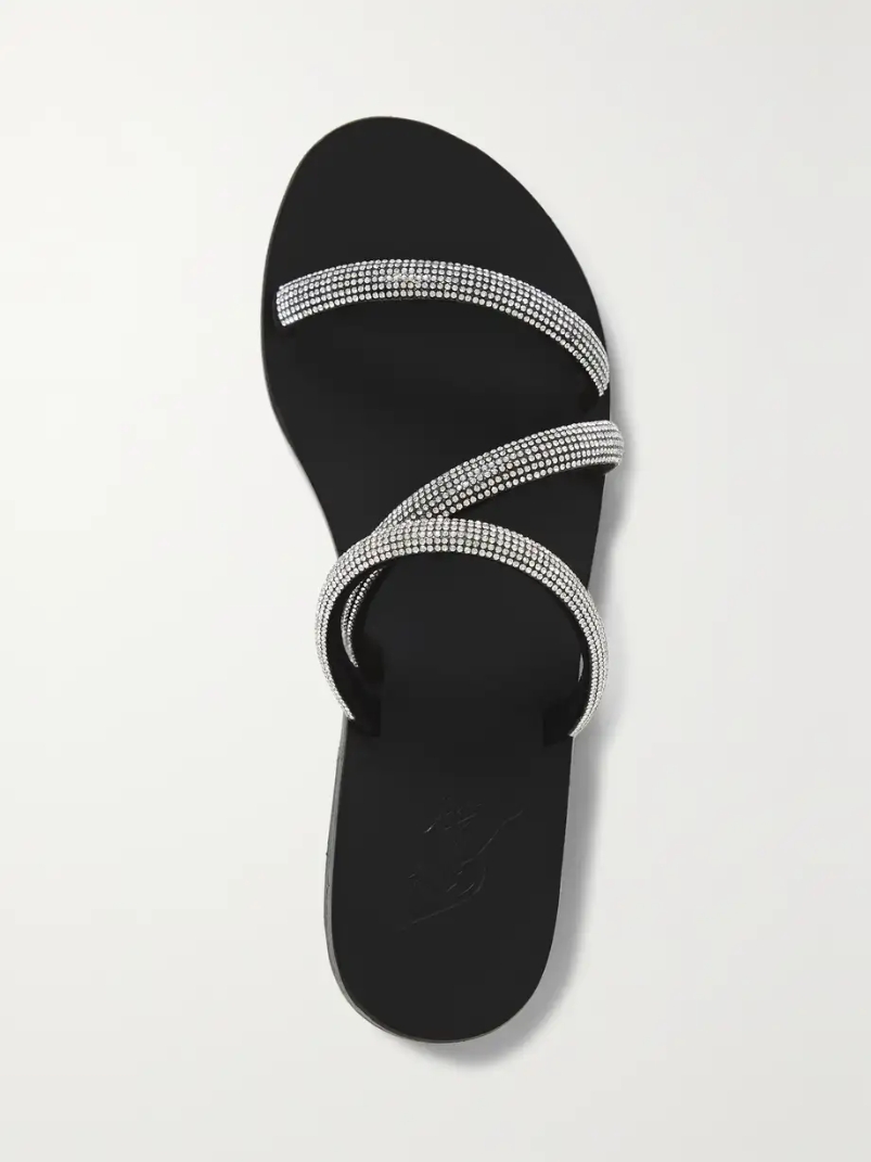 Polytimi Diamante crystal-embellished suede sandals