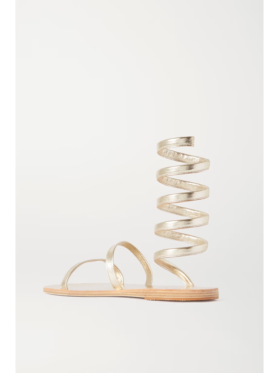 Ofis metallic leather sandals