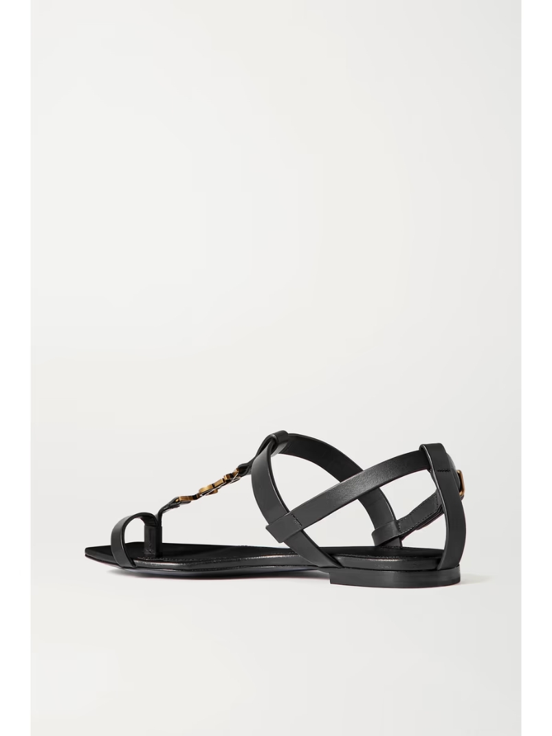 Cassandra logo-embellished leather sandals