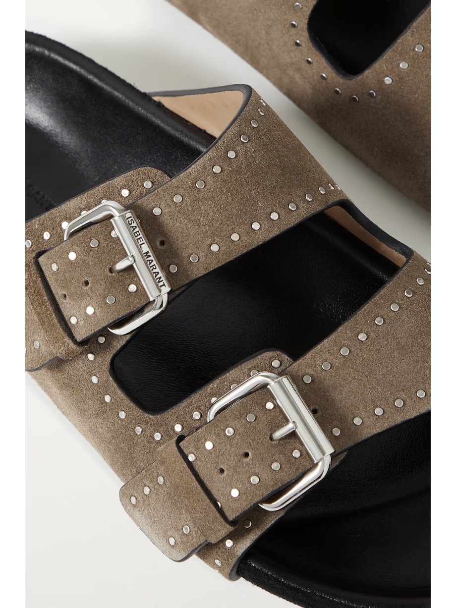 Lennyo studded suede slides