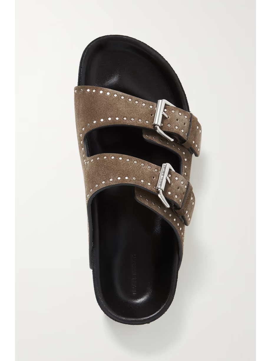 Lennyo studded suede slides