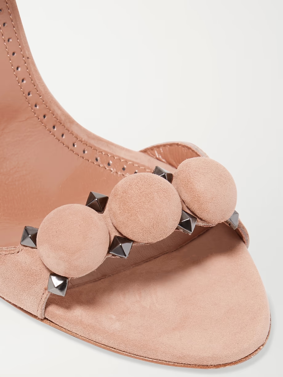 La Bombe 90 studded suede sandals