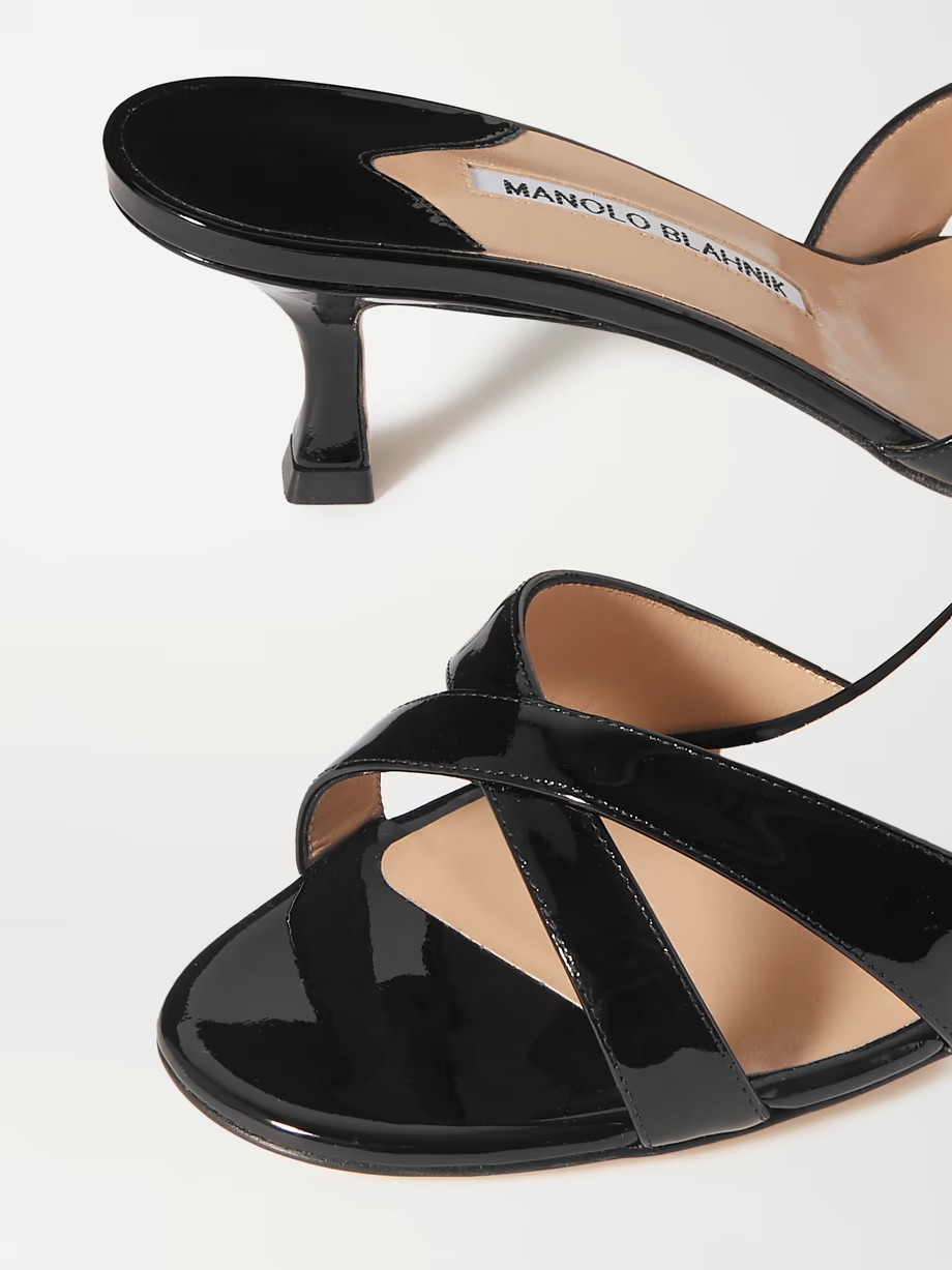 Callamu 50 patent-leather mules