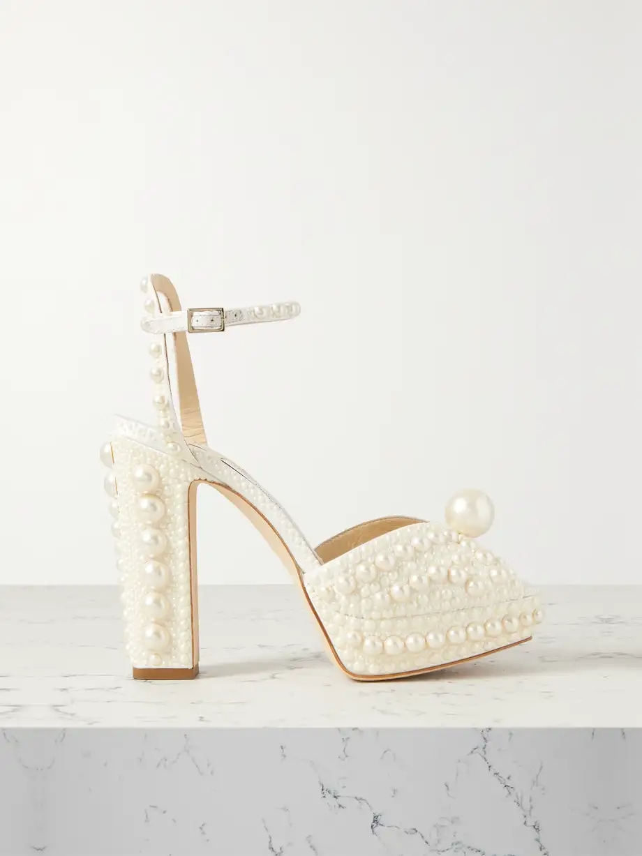 Sacaria 120 embellished satin platform sandals