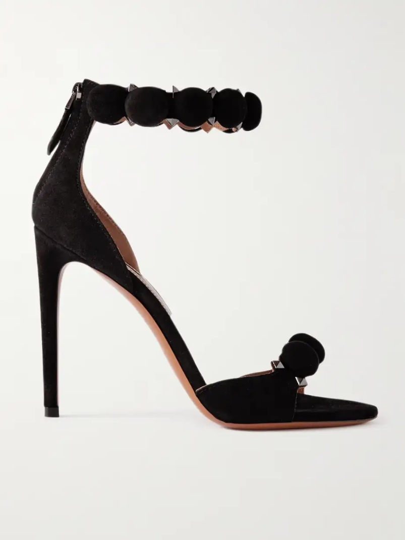 La Bombe 110 studded suede sandals