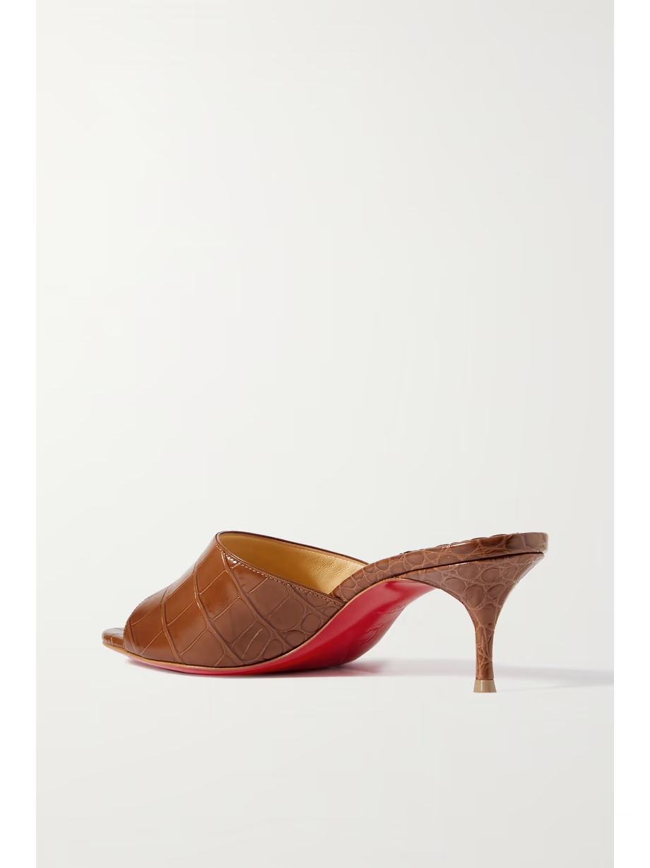 East 55 croc-effect leather mules