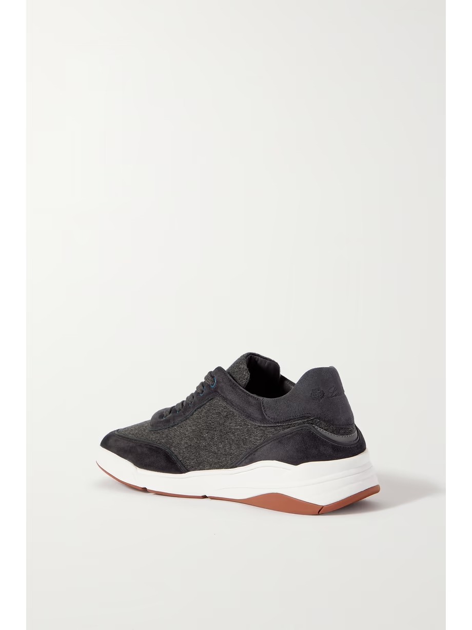 Play cashmere and suede sneakers