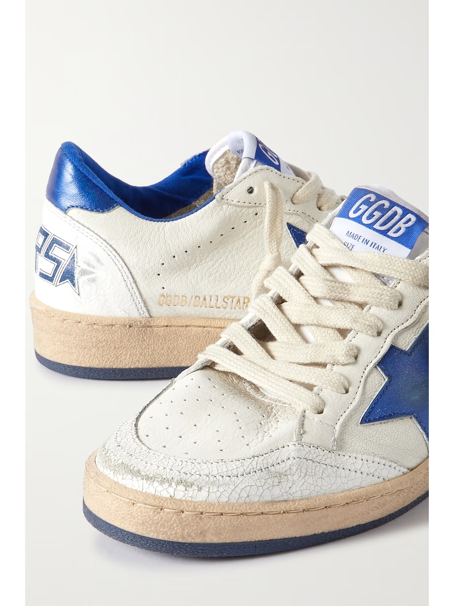 Ball Star distressed leather sneakers