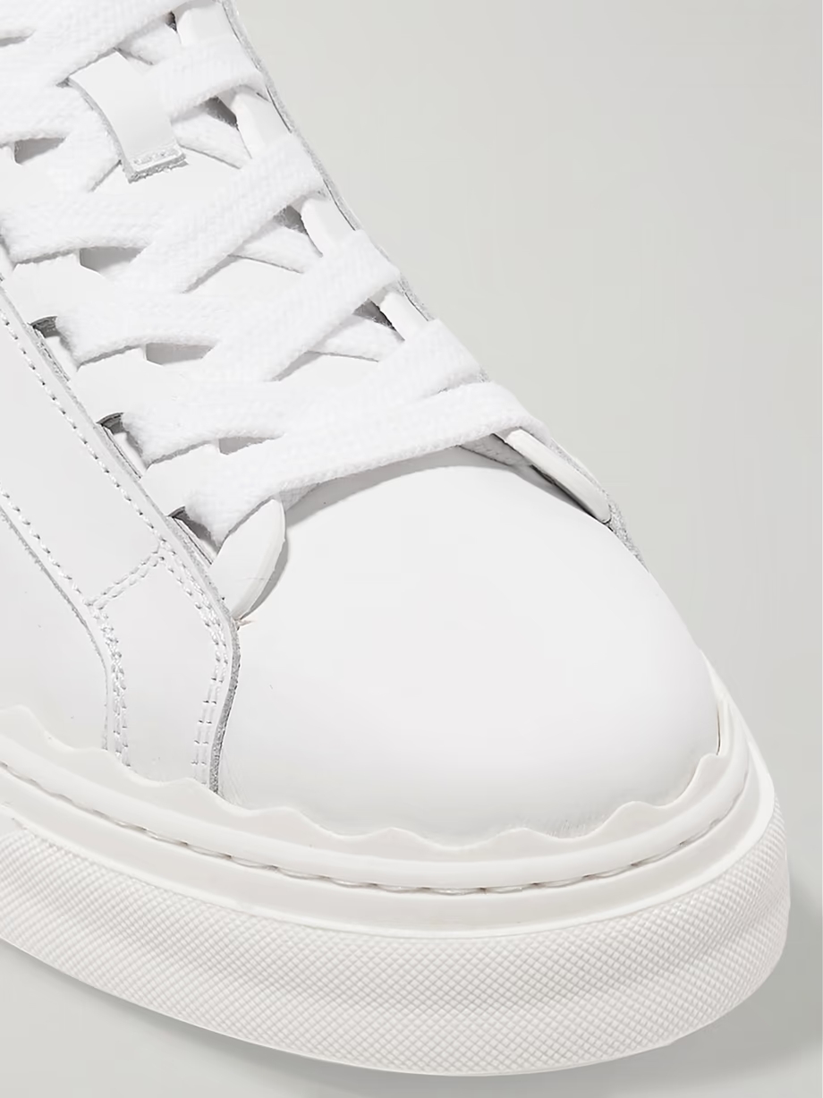 + NET SUSTAIN Lauren scalloped leather sneakers