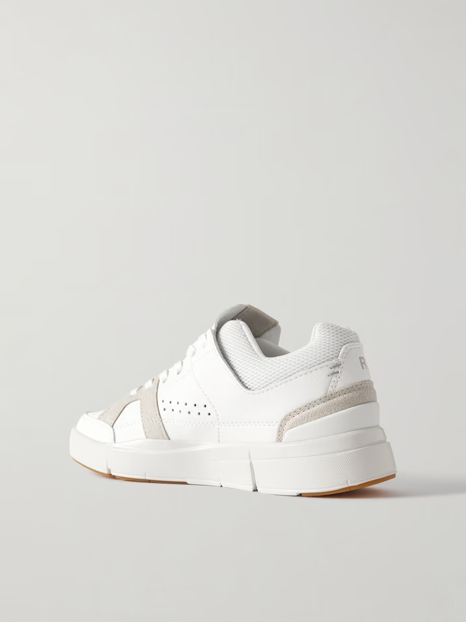 The Roger Clubhouse faux suede-trimmed faux leather sneakers