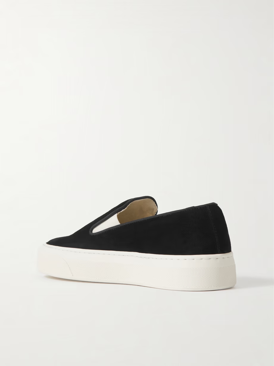 Suede slip-on sneakers