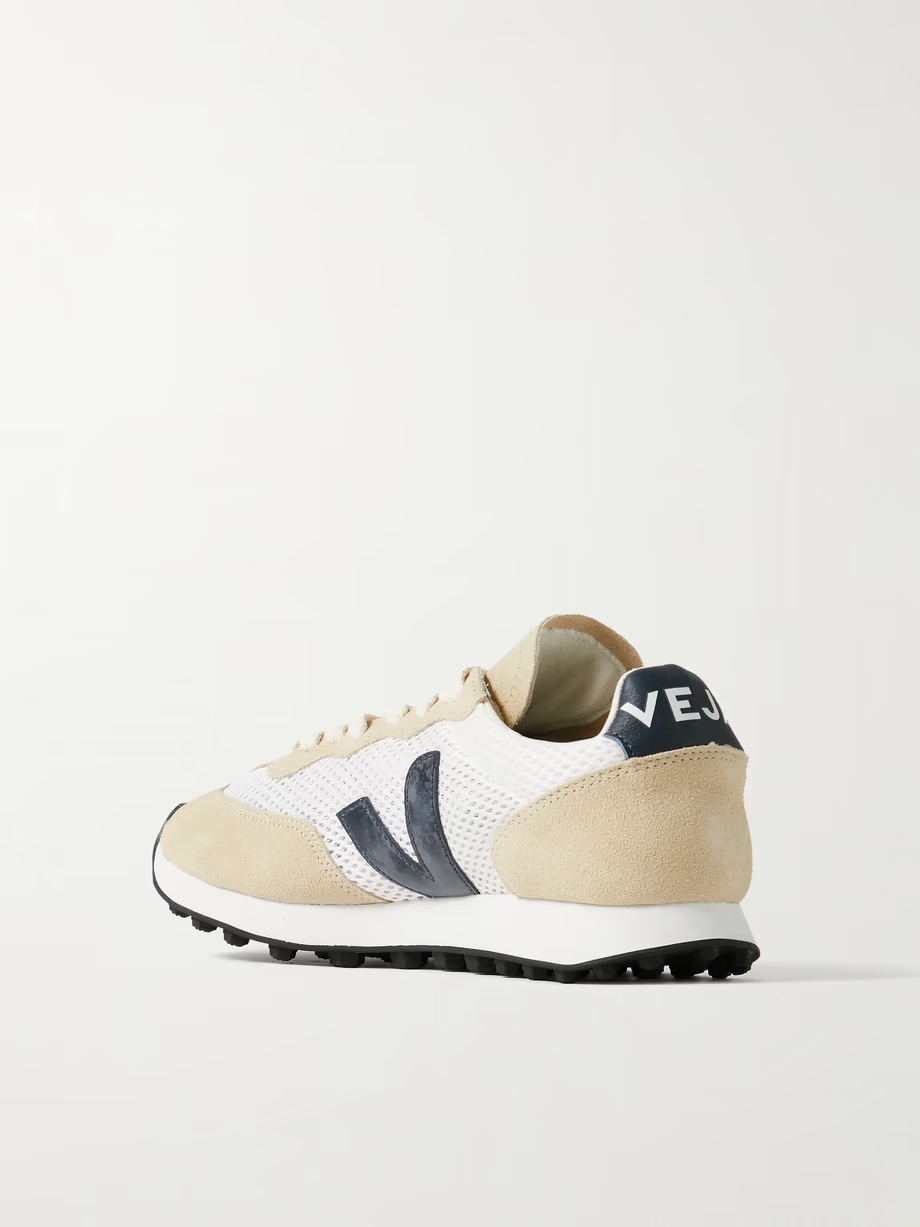 Rio Branco Light leather-trimmed suede and Aircell mesh sneakers