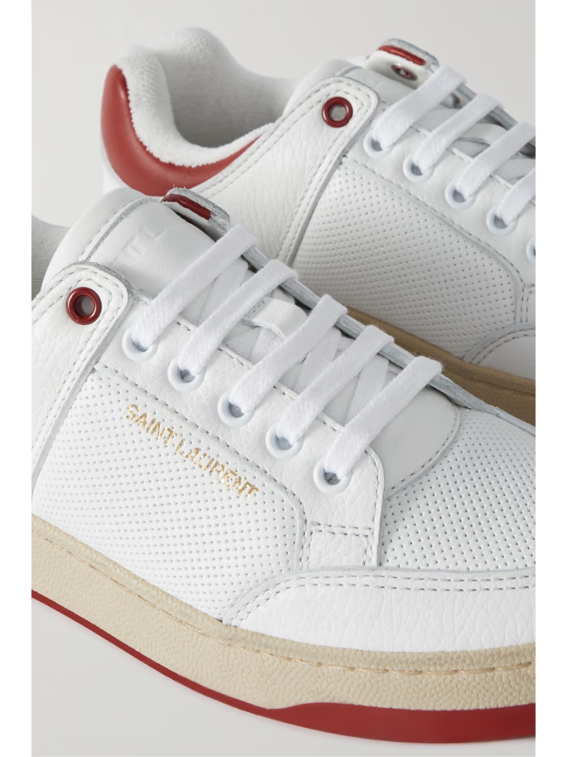 SL61 logo-print perforated leather sneakers