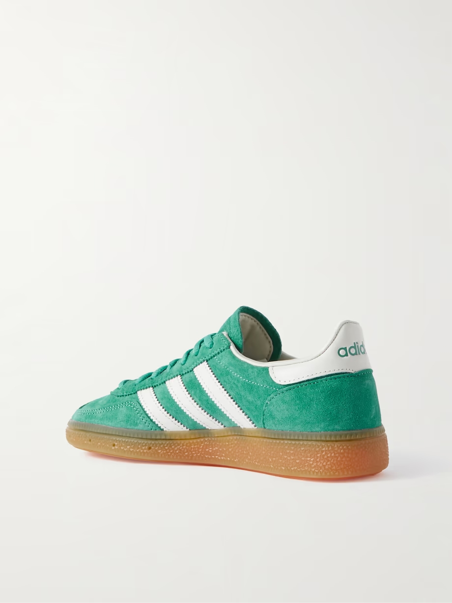 + Sporty & Rich Handball Spezial leather-trimmed suede sneakers