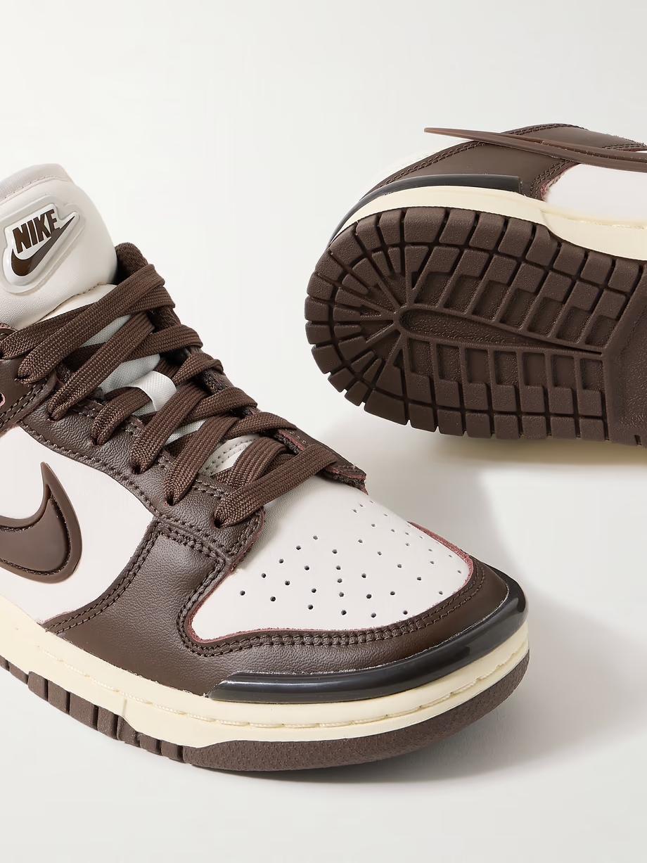 Dunk Low Twist rubber-trimmed leather sneakers