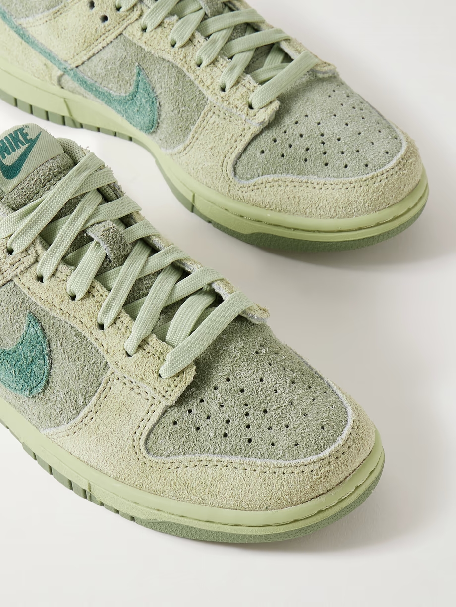 Dunk Low brushed-suede sneakers