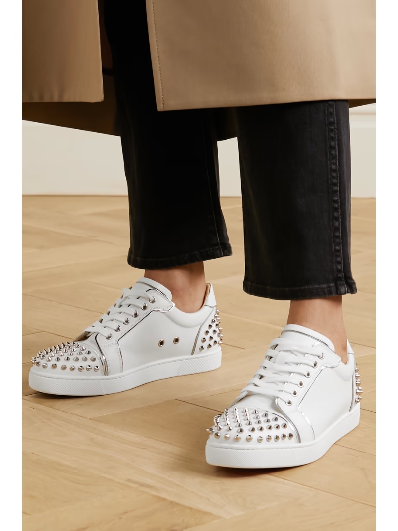 Vieira 2 embellished leather sneakers