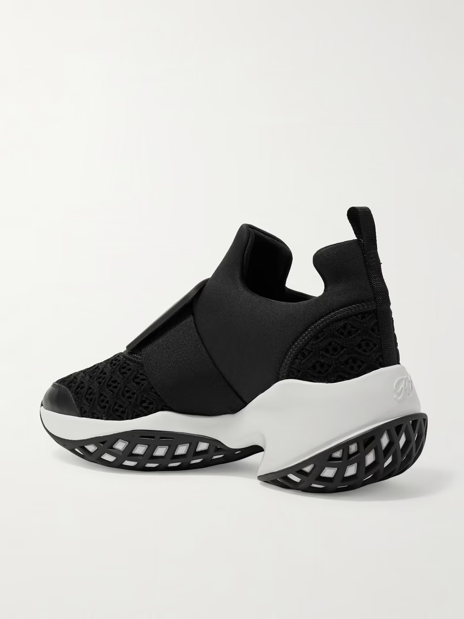 Viv Run mesh and leather sneakers