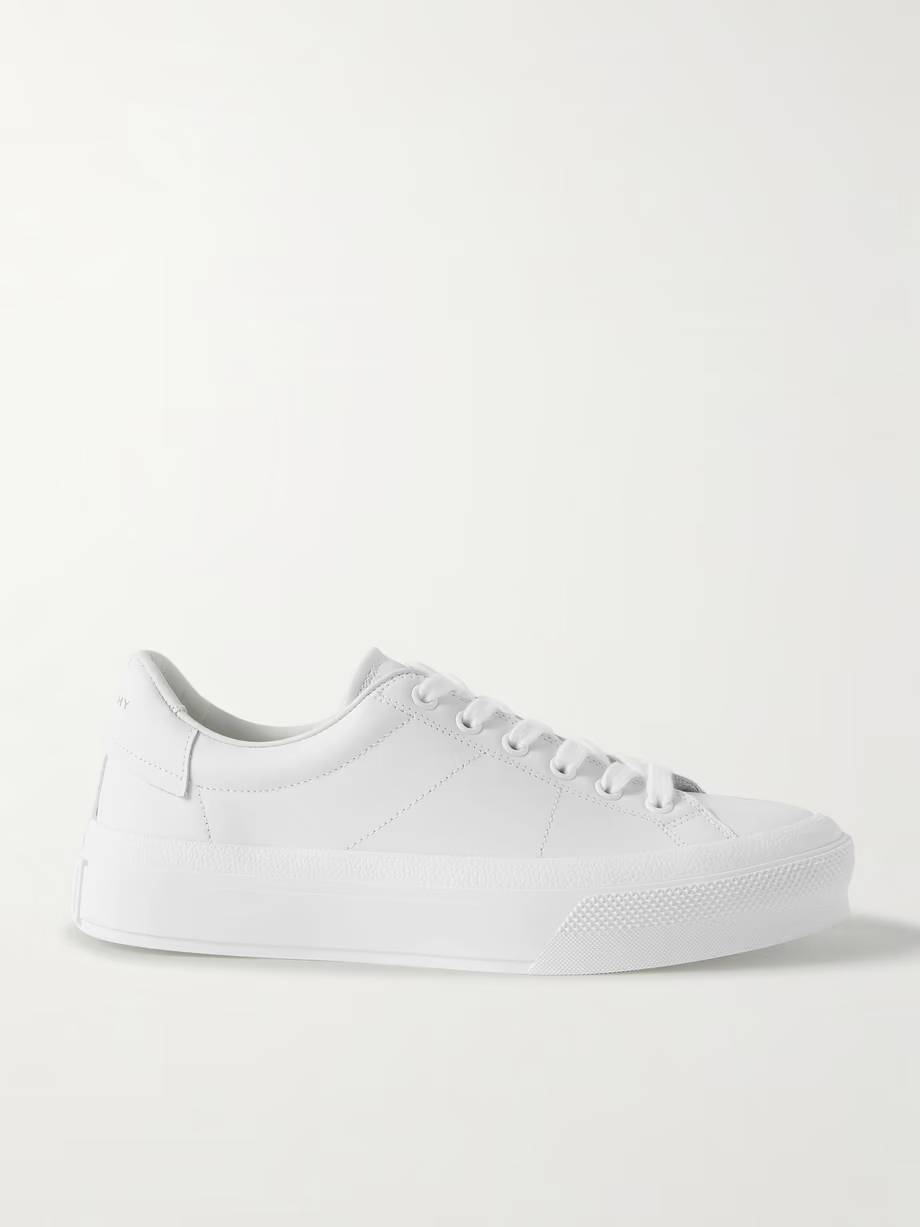 City Court logo-detailed leather sneakers