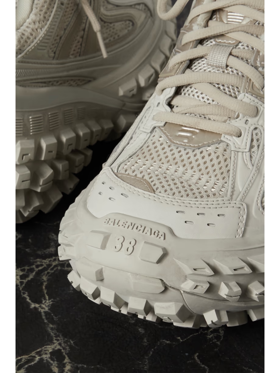 Bouncer mesh and rubber platform sneakers