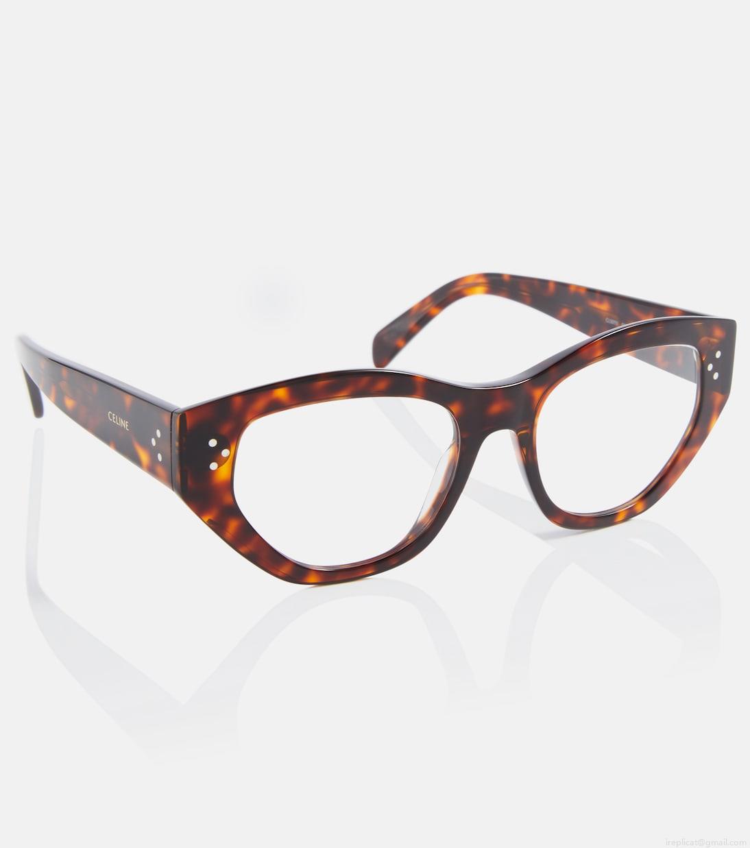 Celine EyewearTortoiseshell cat-eye glasses