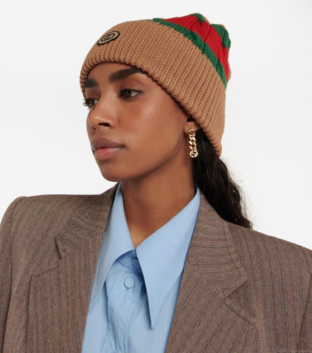 GucciStriped wool beanie