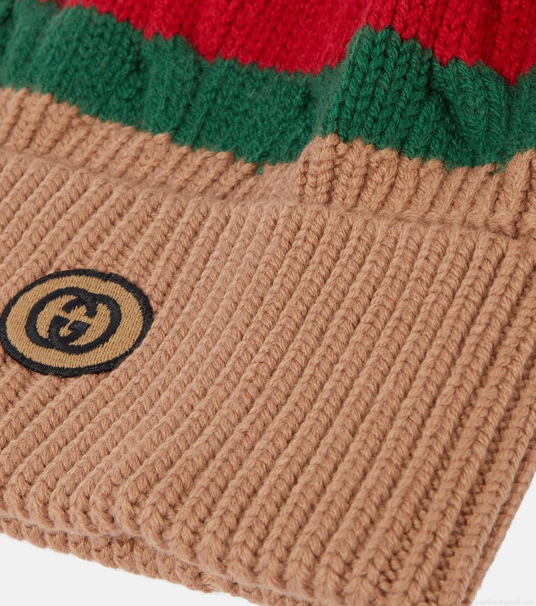 GucciStriped wool beanie