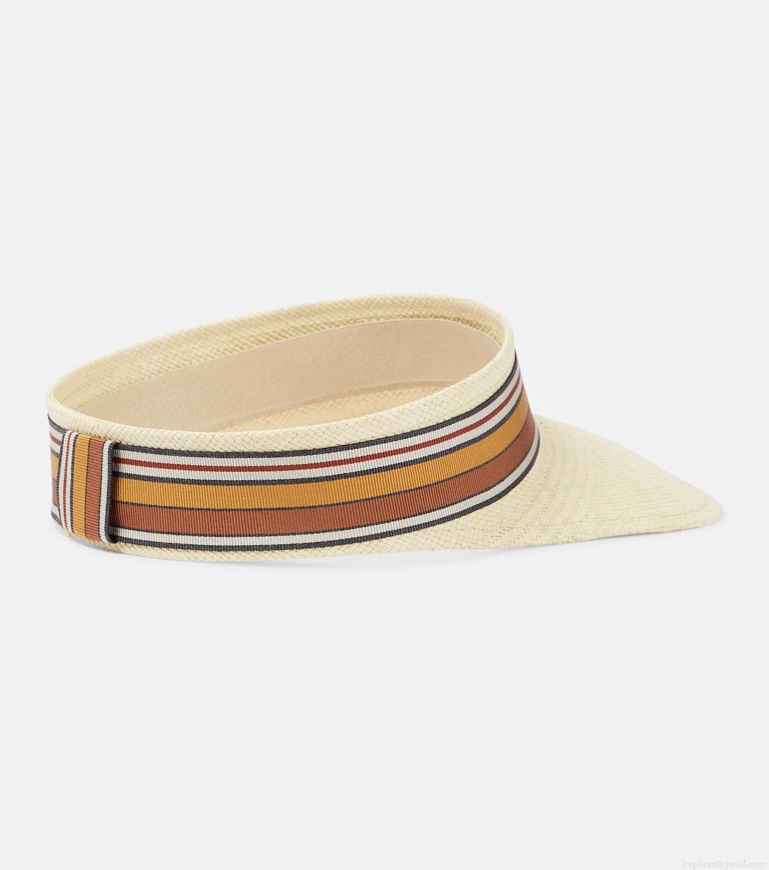 Loro PianaThe Suitcase Stripe straw visor