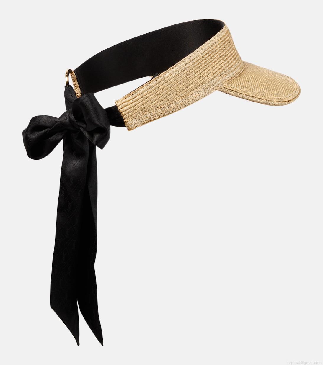 Saint LaurentRaffia-effect visor