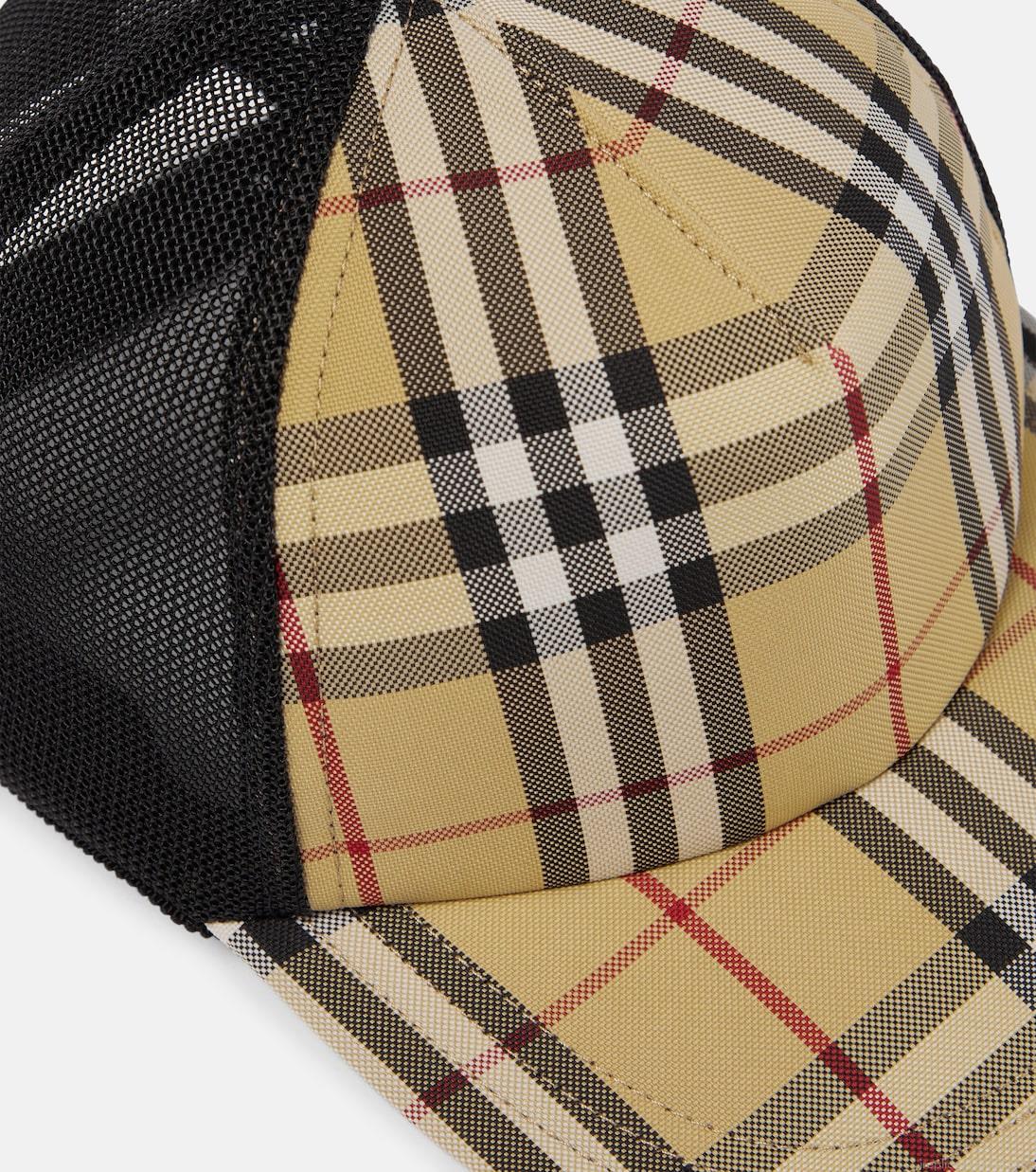 BurberryVintage Check and mesh baseball cap