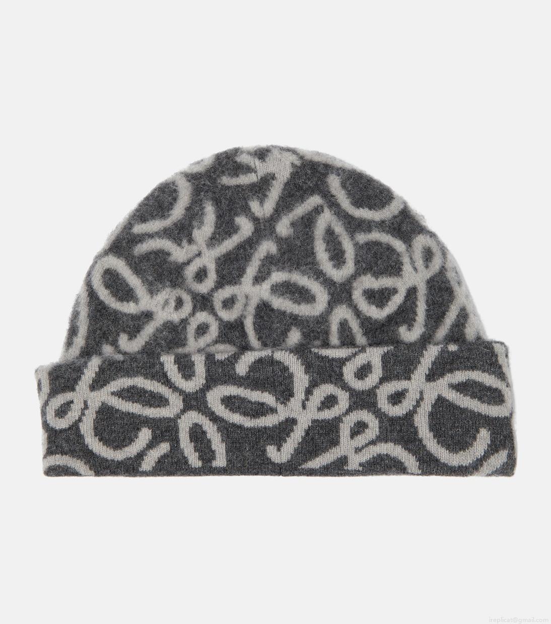 LoeweAnagram reversible wool-blend beanie