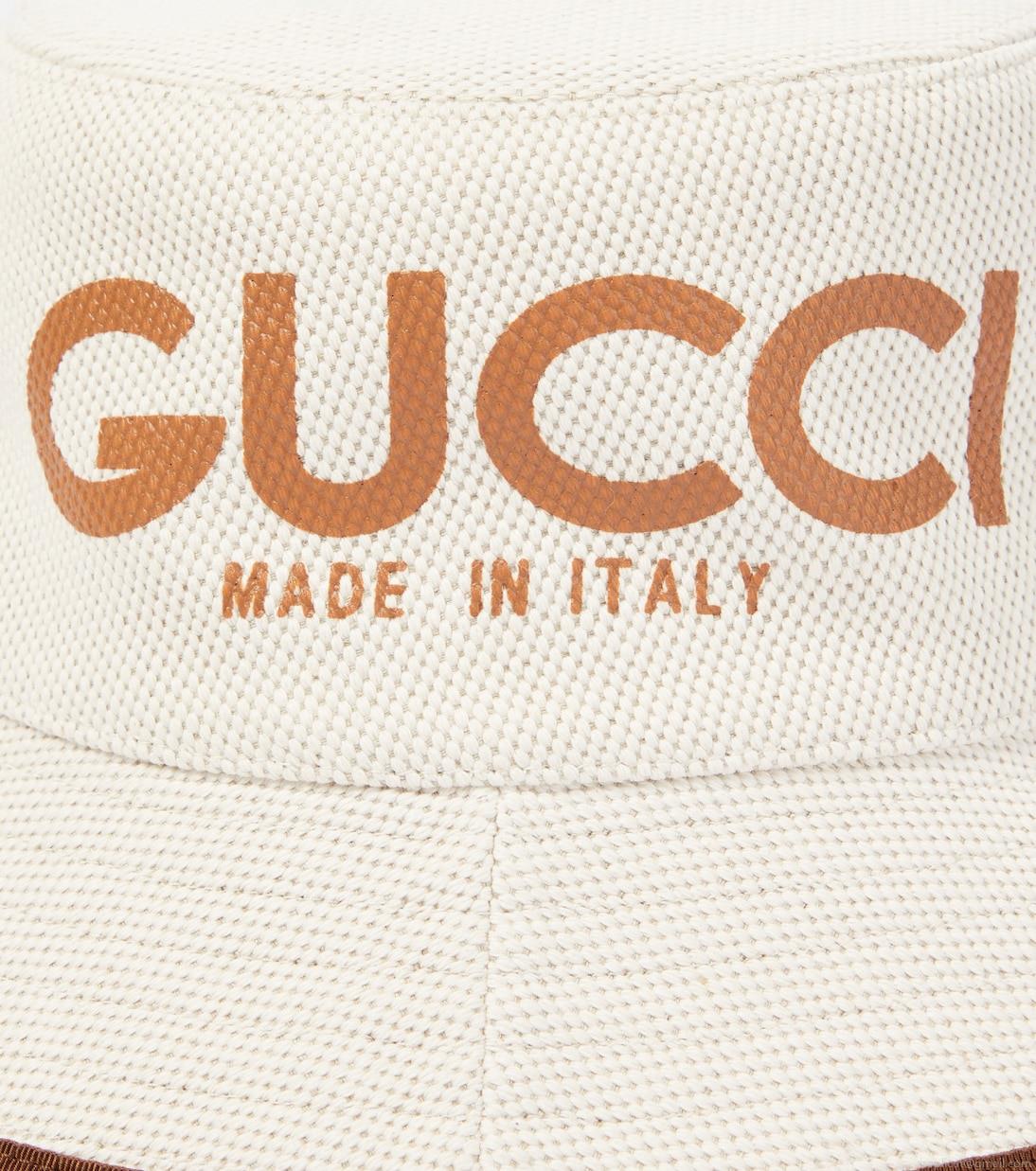 GucciLogo canvas bucket hat