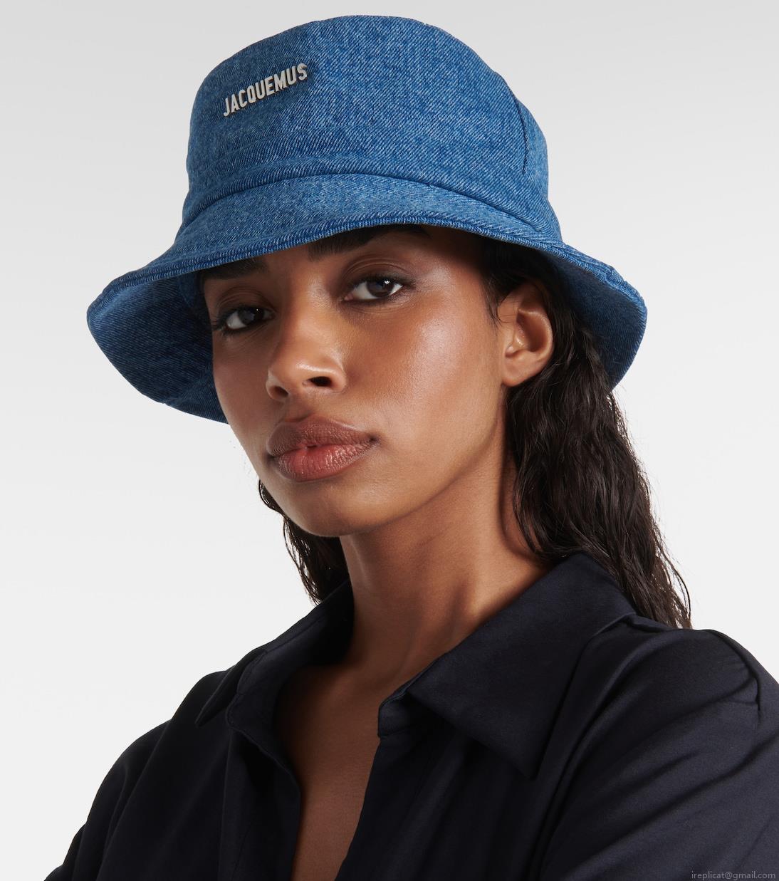 JacquemusLogo denim bucket hat