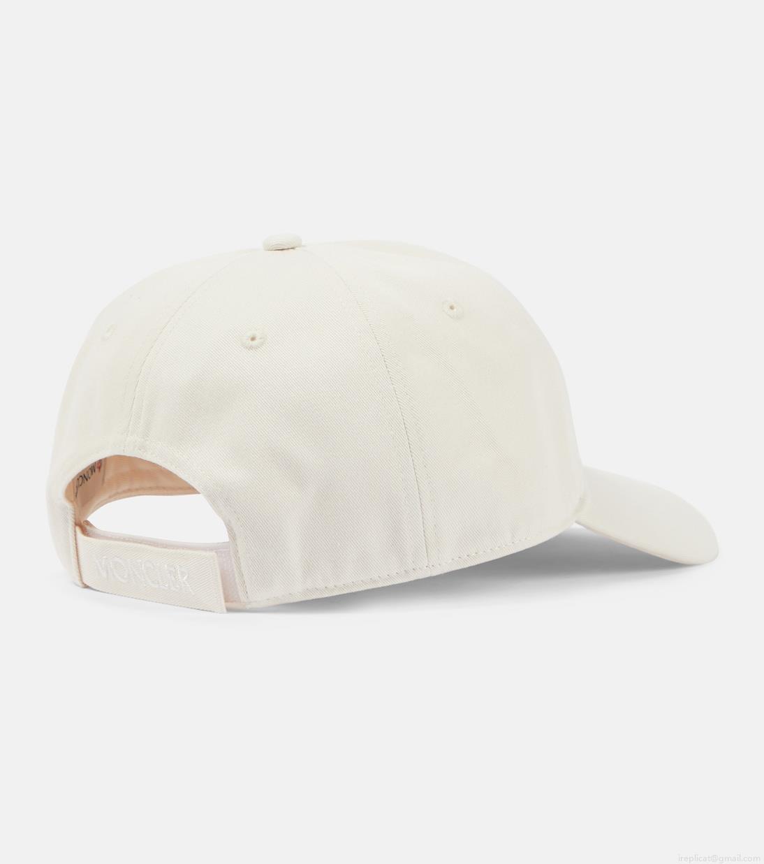 MonclerLogo cotton gabardine baseball cap