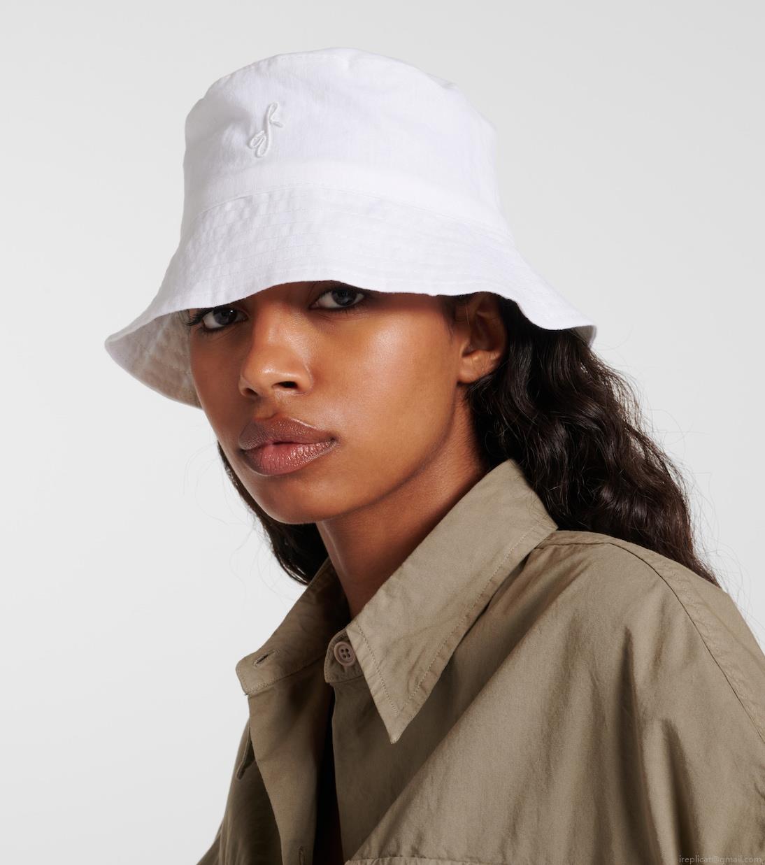 Ruslan BaginskiyMonogram linen bucket hat