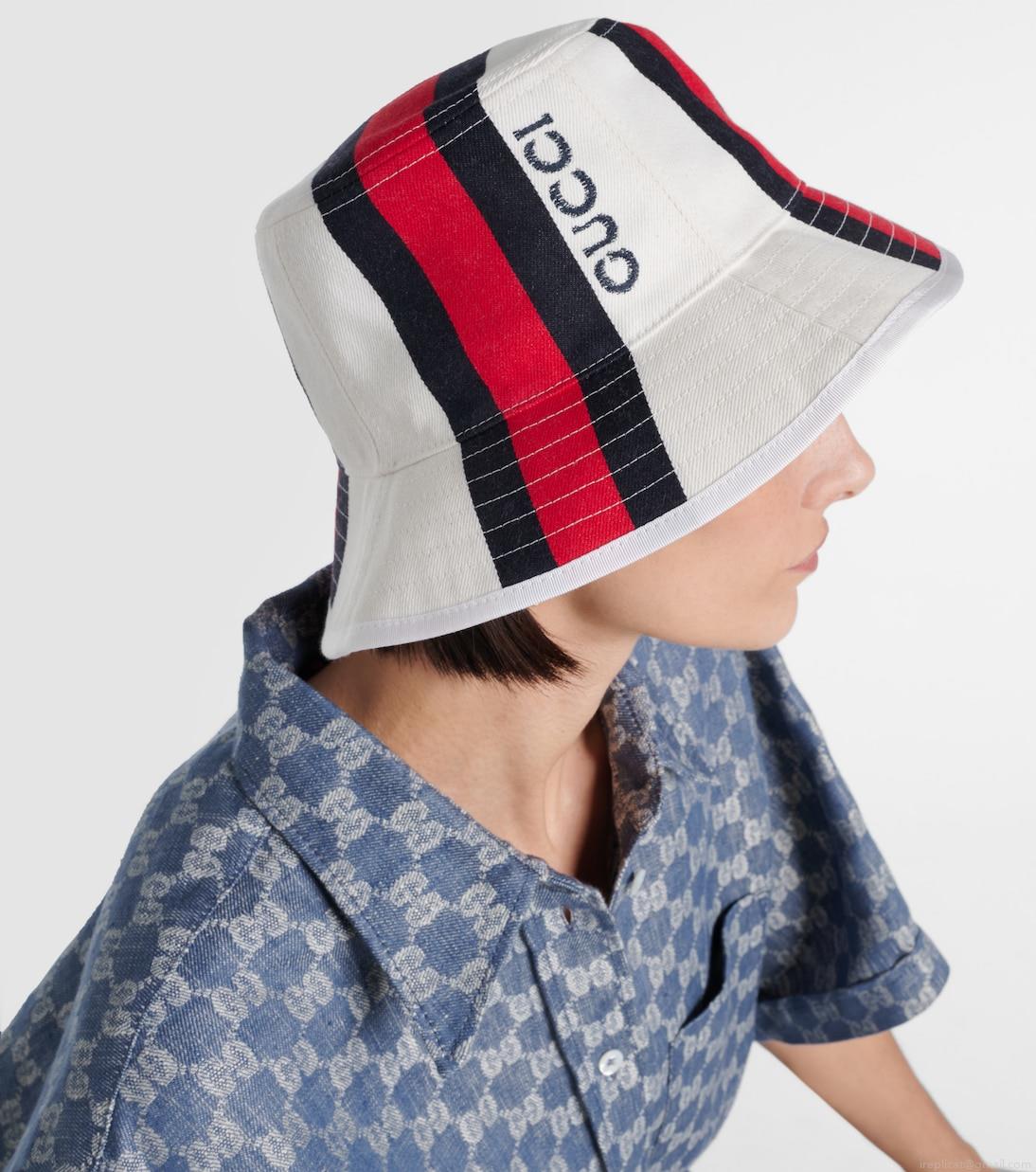 GucciLogo cotton canvas bucket hat