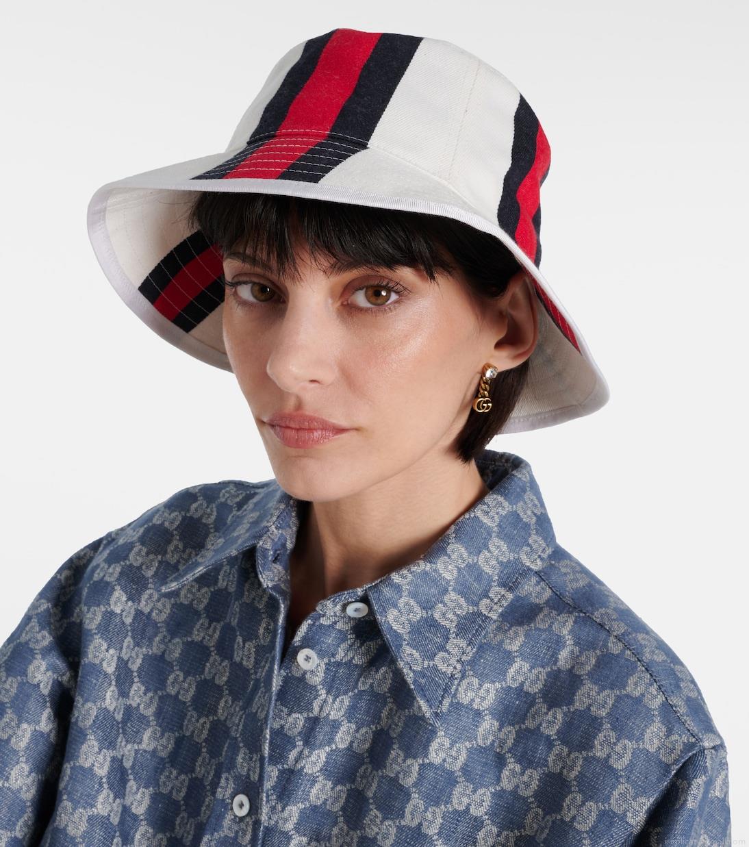 GucciLogo cotton canvas bucket hat