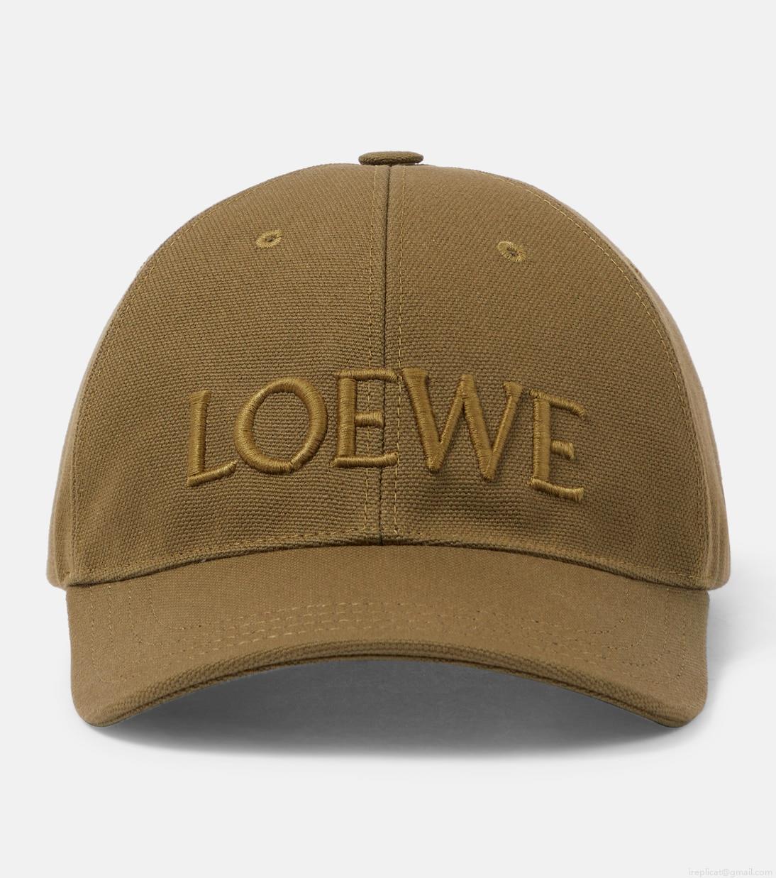 LoewePaula\'s Ibiza embroidered canvas baseball cap