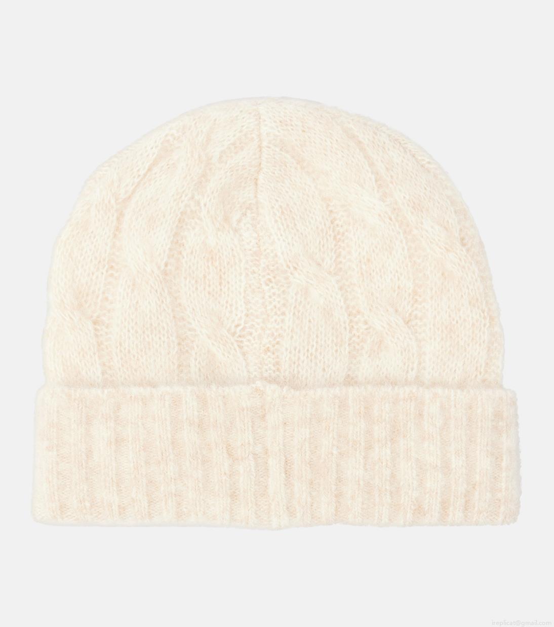 Brunello CucinelliCable-knit mohair beanie