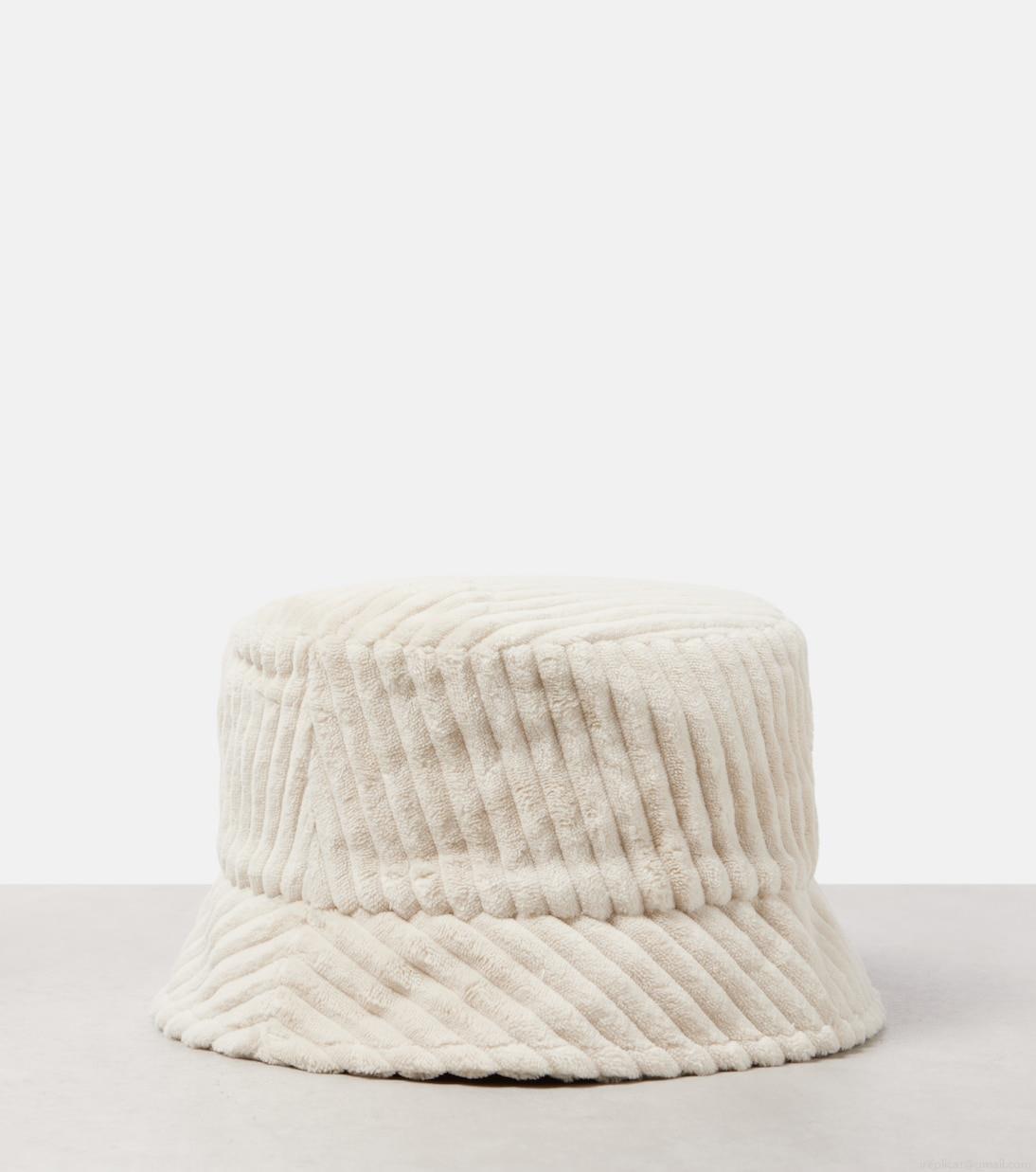 MonclerLogo corduroy bucket hat