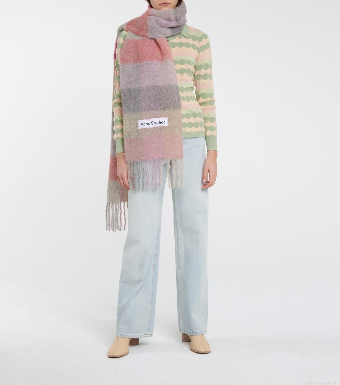 Acne StudiosChecked alpaca wool-blend scarf