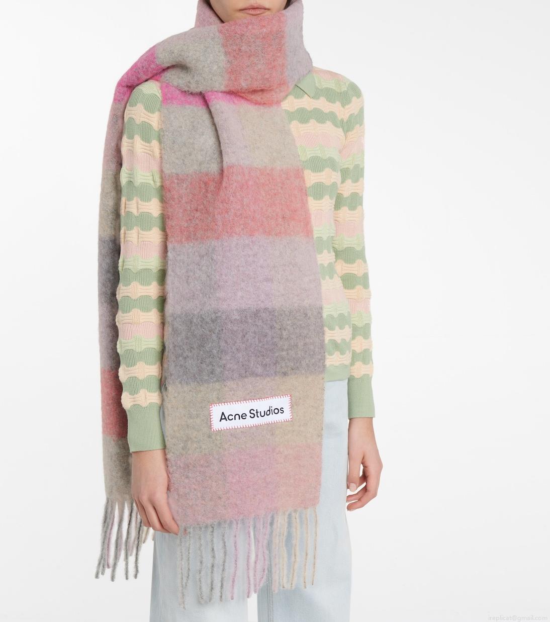 Acne StudiosChecked alpaca wool-blend scarf