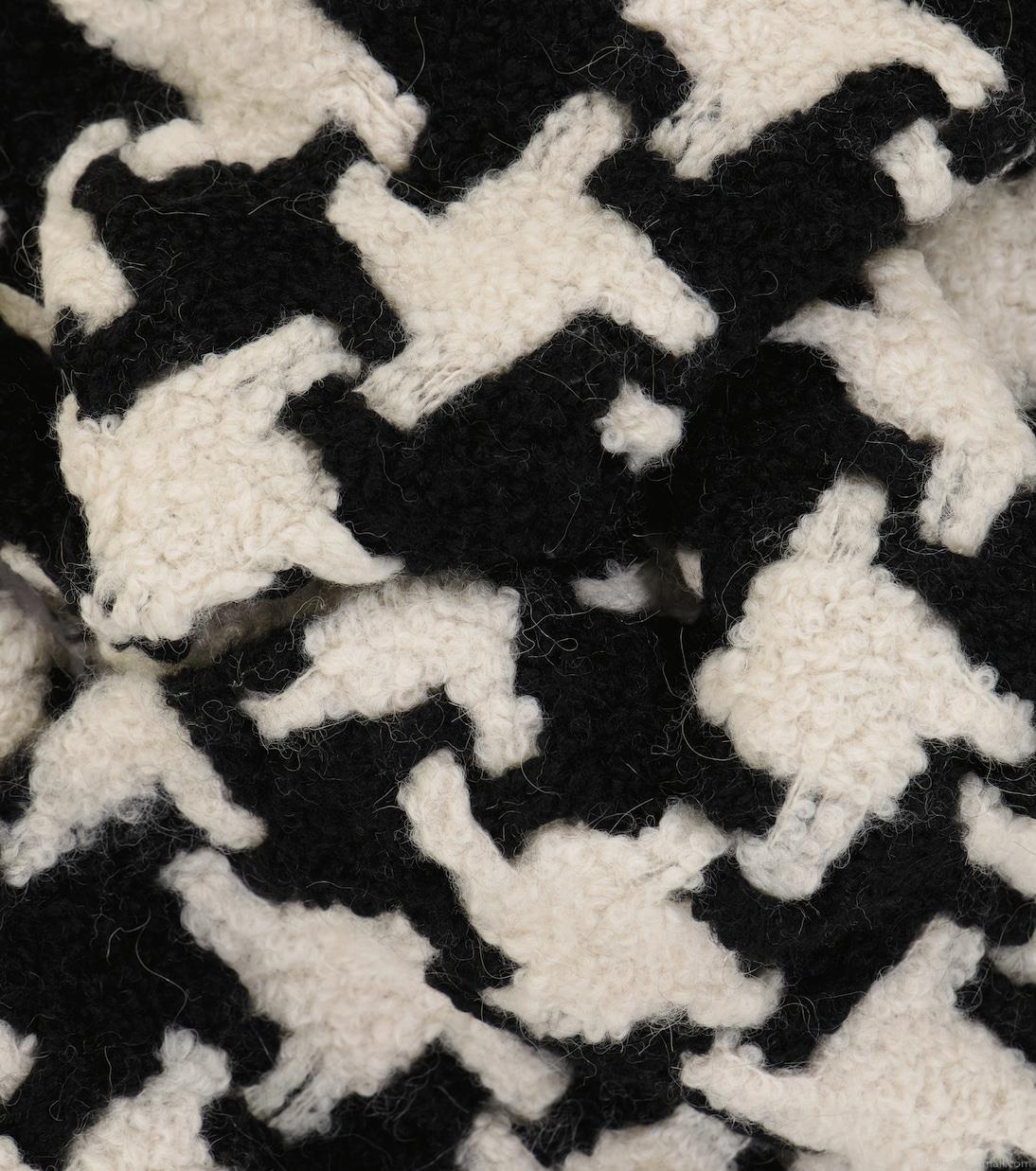 Acne StudiosHoundstooth alpaca-blend scarf