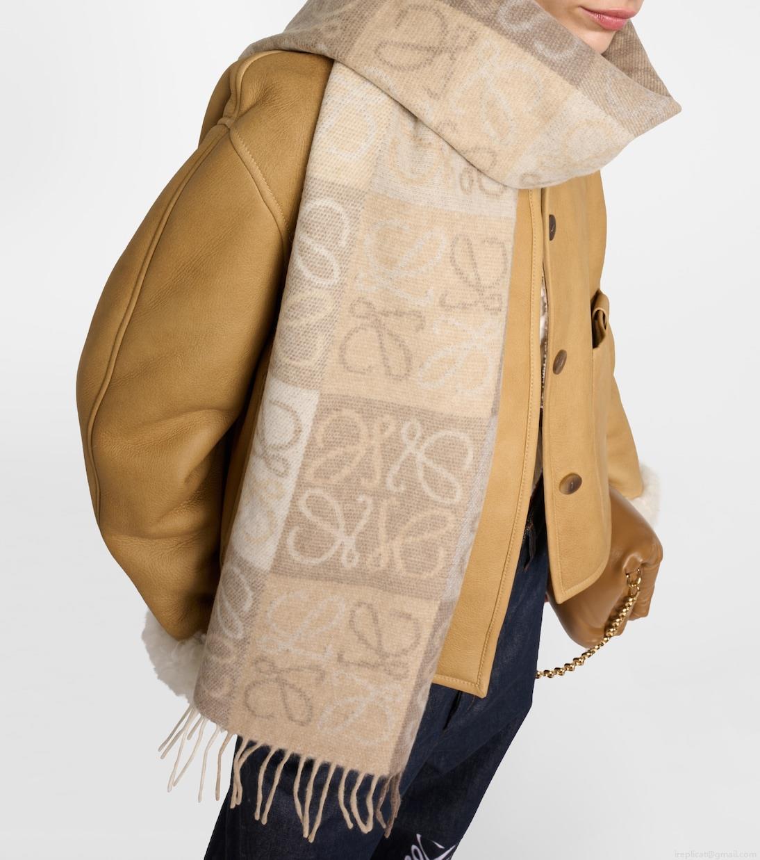 LoeweAnagram wool and cashmere scarf