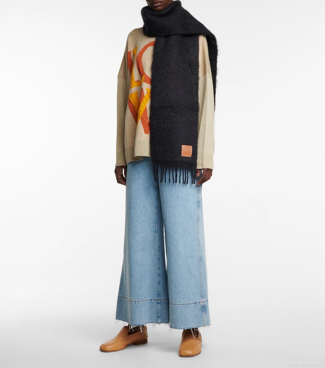 LoeweMohair and wool-blend scarf