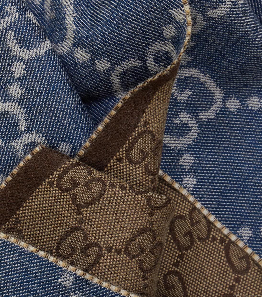 GucciGG jacquard wool scarf