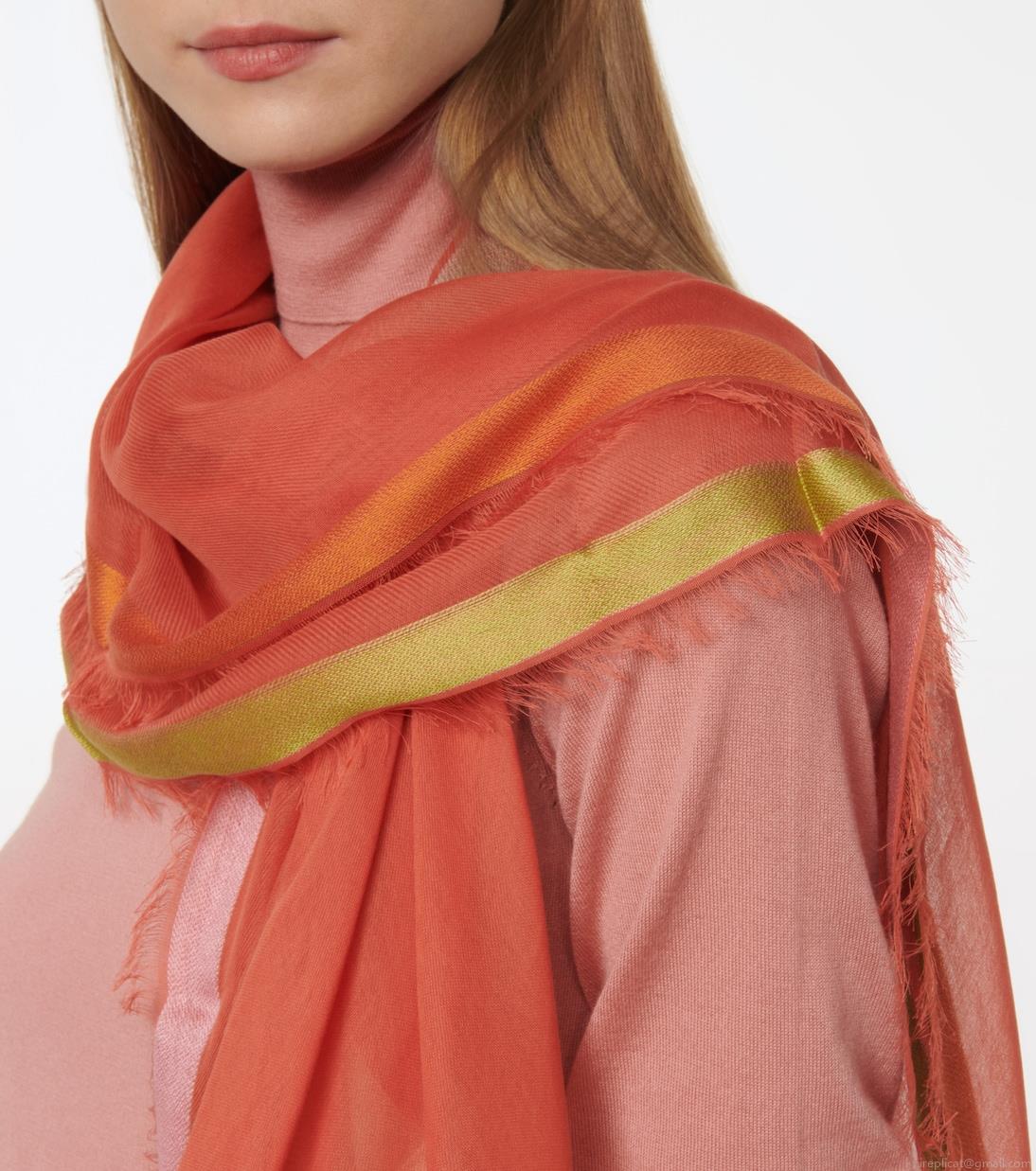 Loro PianaQuadrata silk-trimmed cotton scarf