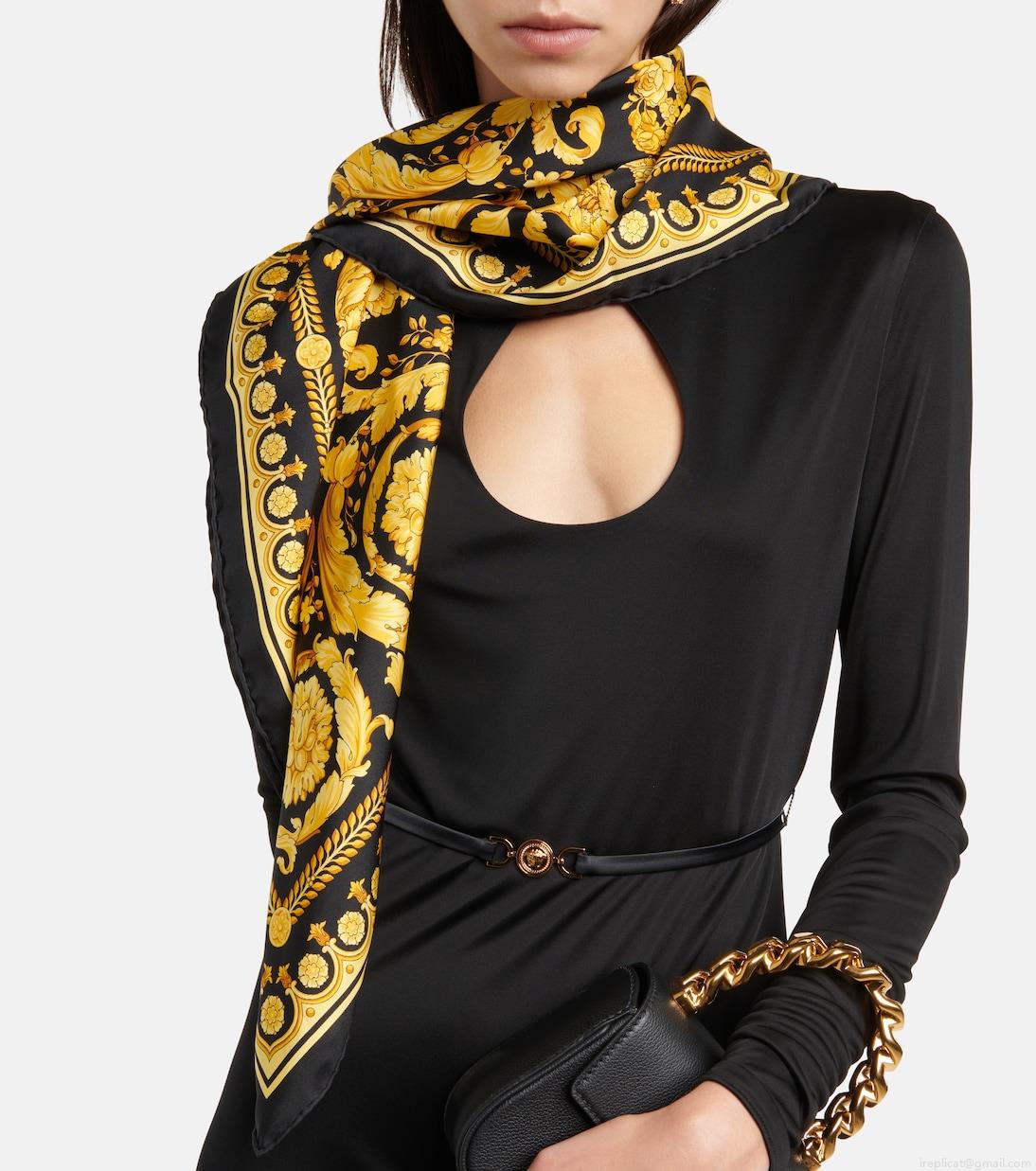 VersaceBarocco silk scarf